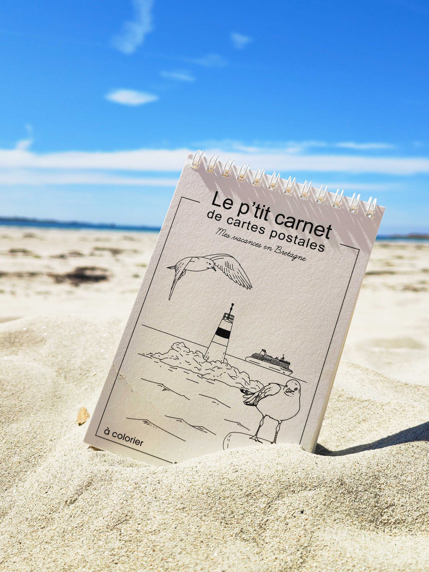 carnet de cartes postales " Vacances en Bretagne "