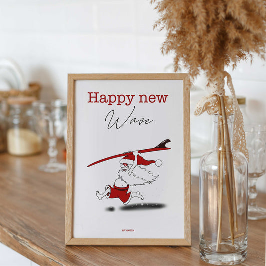 Carte postale Happy new wave