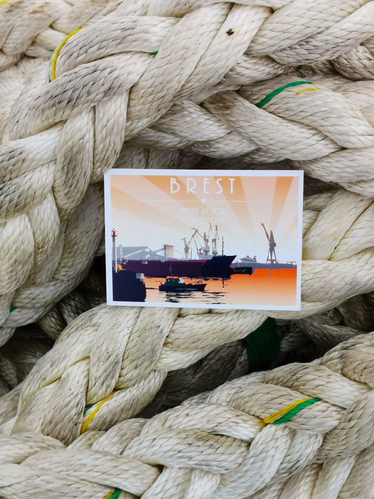 Carte postale Brest Port